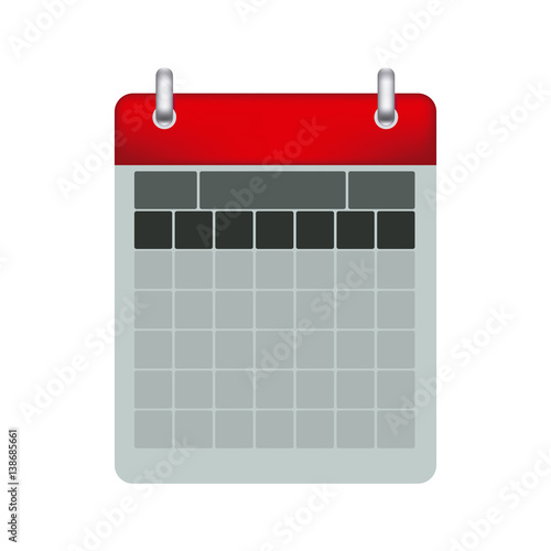 color calendar with two rings vector illustration