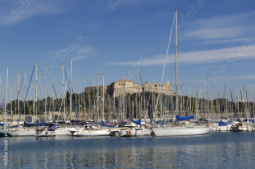yachts in the port of Antibes,French Riviera