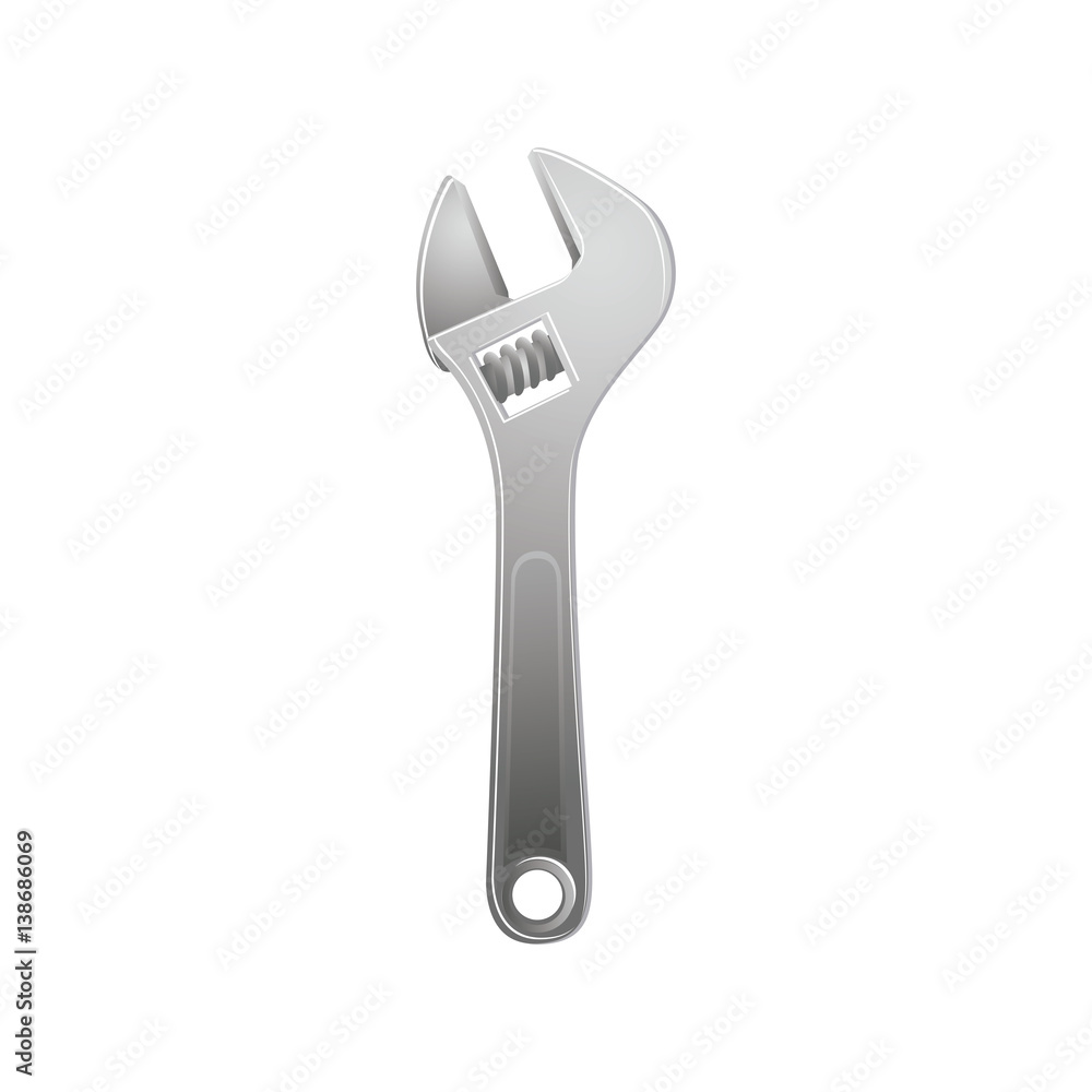 grayscale silhouette with wrench tool vector illustration grayscale silhouette with wrench tool vector illustration