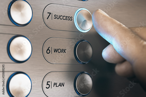 Elevator to Success Concept