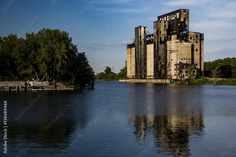 Abandoned Grain Elevators & River - Buffalo, New York
