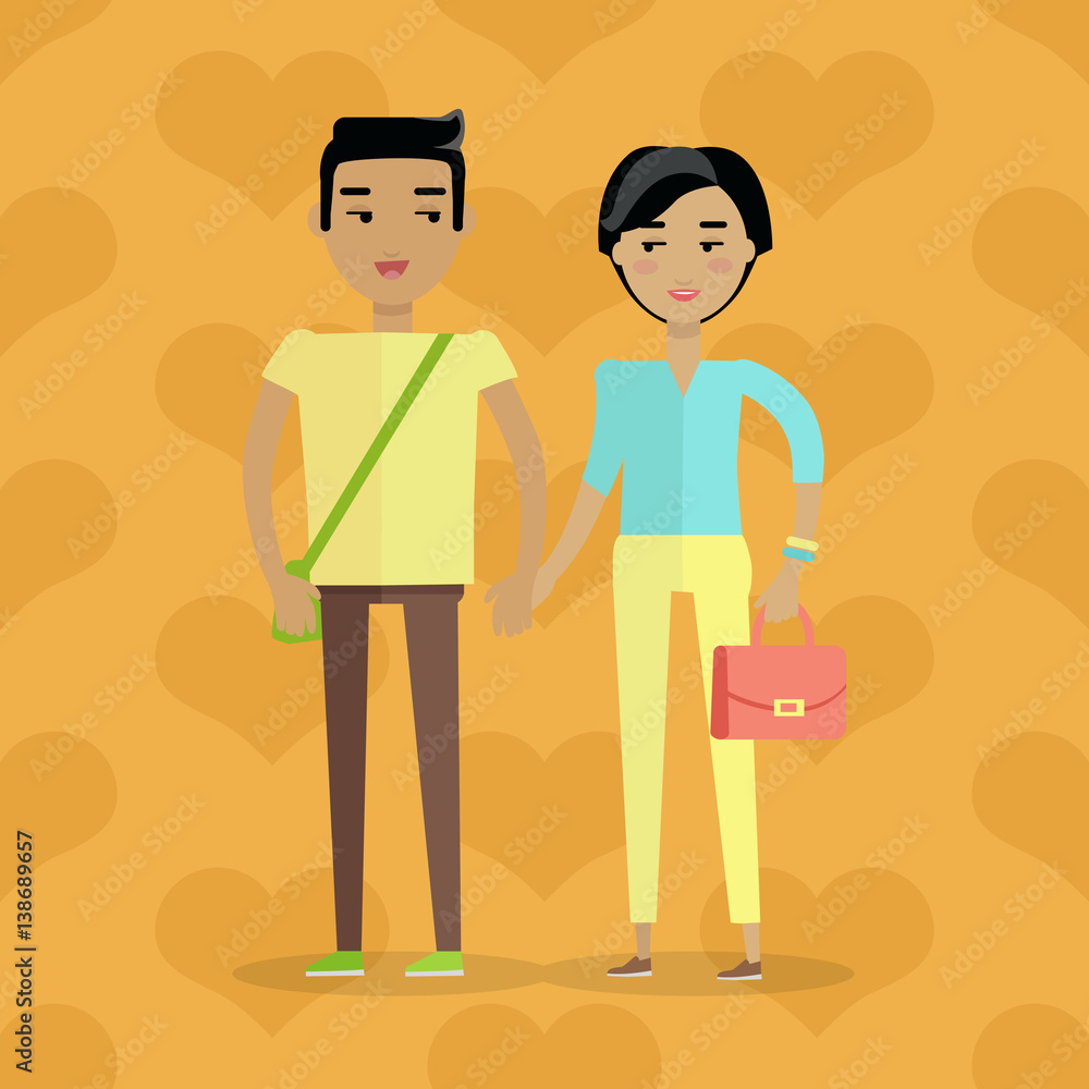 European Man and Woman. Caucasian Family Couple European Man and Woman. Caucasian Family Couple