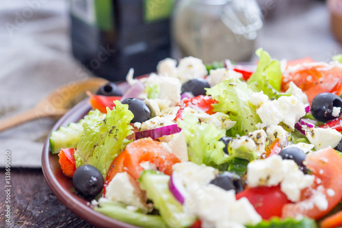 Greek Salad, Close Up View