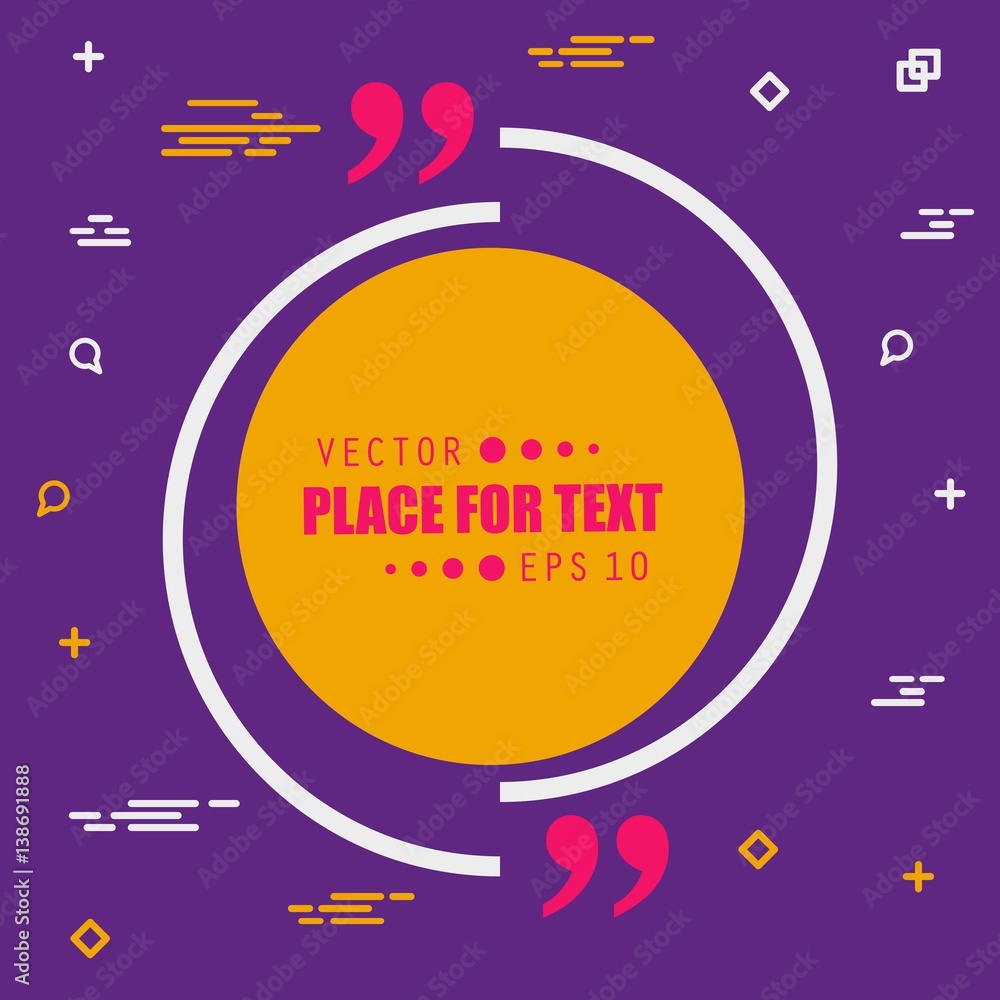 Obraz premium Abstract concept vector empty speech square quote text bubble. For web and mobile app isolated on background, illustration template design, creative presentation, business infographic social media.