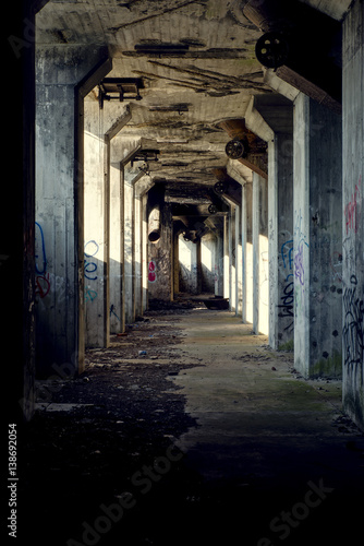 Abandoned Grain Elevator and Concrete Column Maze - Buffalo, New York © Sherman Cahal