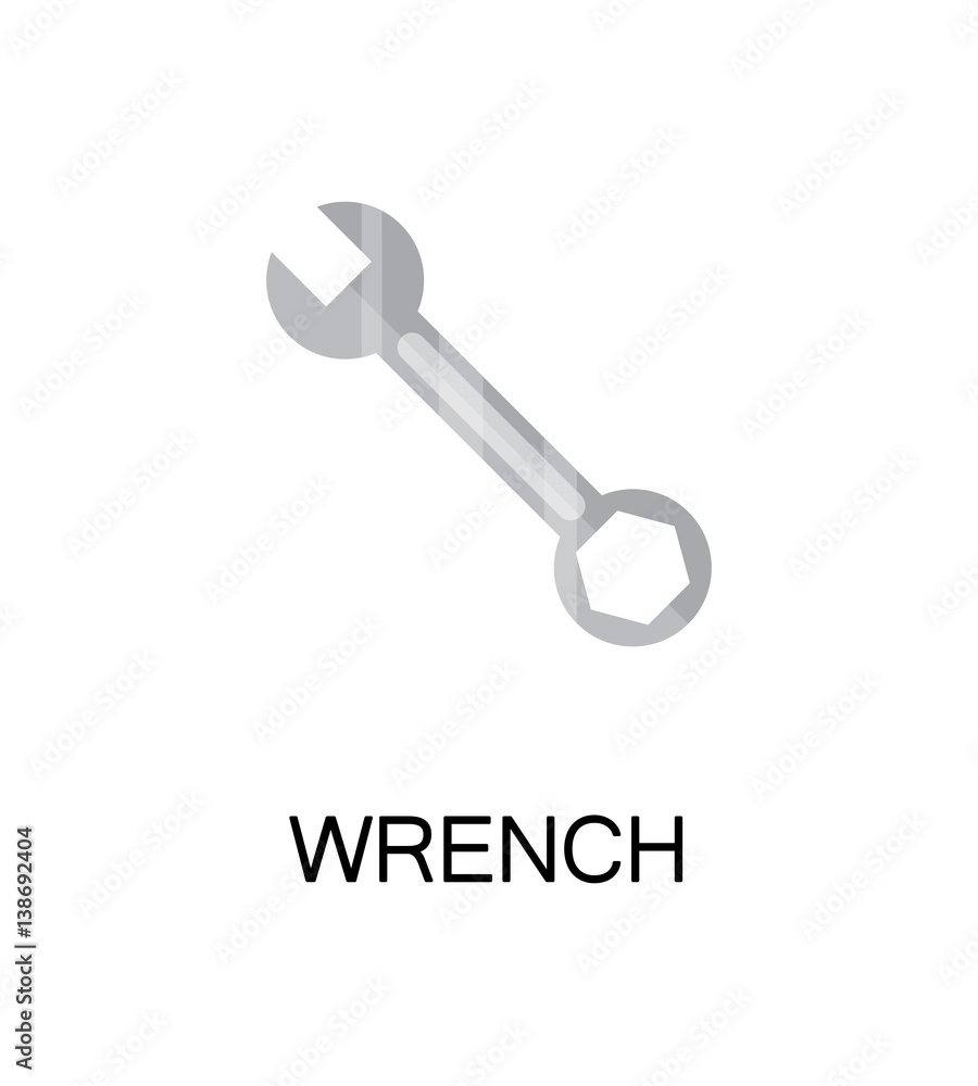 Wrench flat icon. Wrench flat icon.