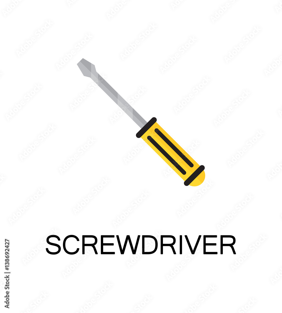 Screwdriver flat icon. Screwdriver flat icon.