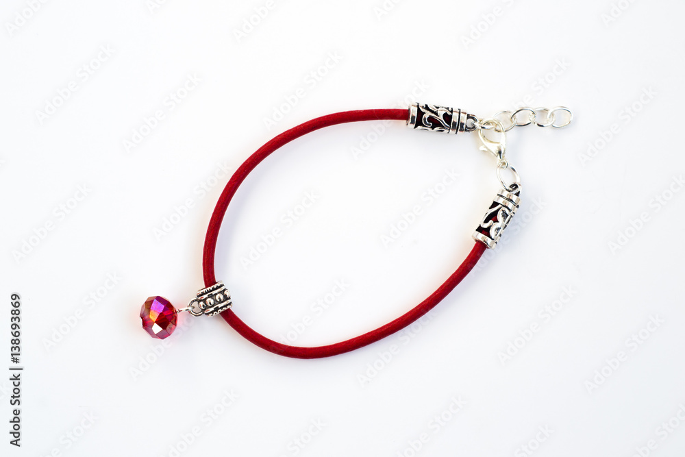 Youth bracelet made with leather and crystal glass, female jewelry and fashion Youth bracelet made with leather and crystal glass, female jewelry and fashion