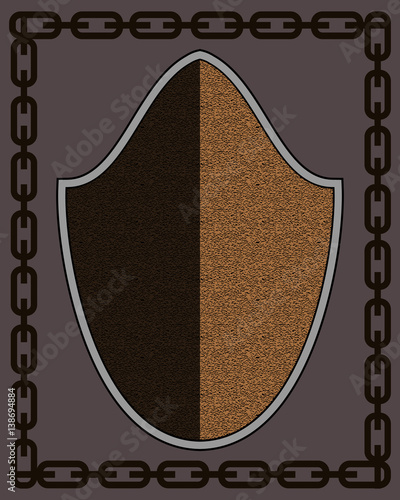 guard with a picture of soil, 5 elements of nature