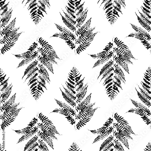 Seamless pattern with fern leaves