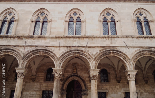 The building in the city of Dubrovnik Montenegro