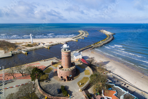 Lighthouse on the baltic seashore