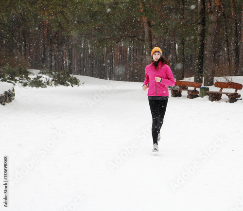 The young woman training in Winter Park