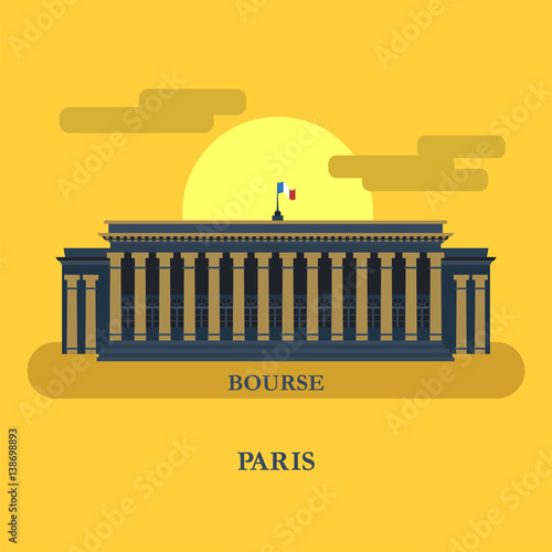 Euronext Paris. France. Vector illustration. photo