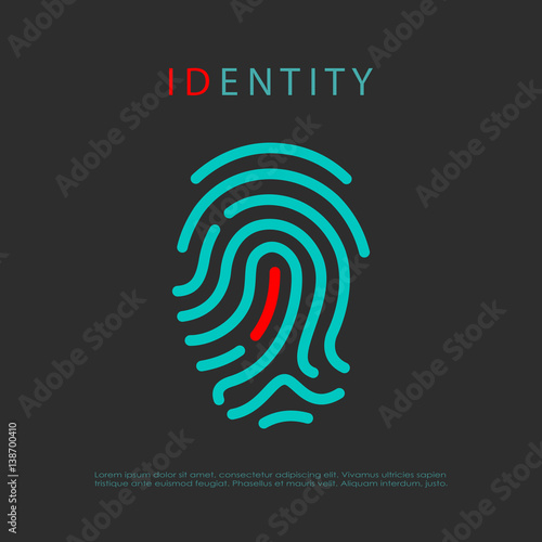 Finger print identity vector logo idea