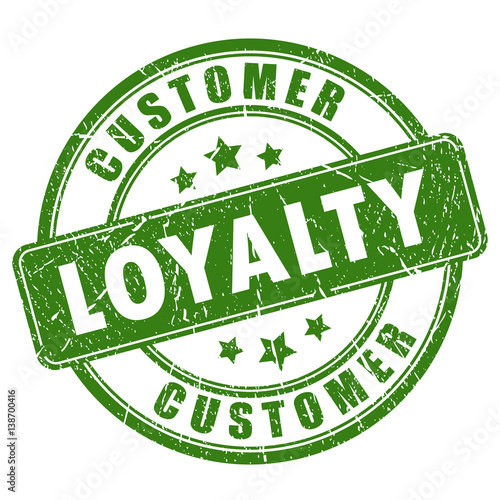 Customer loyalty rubber vector stamp