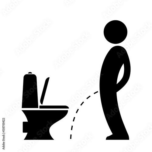 Man peeing on the floor pictogram