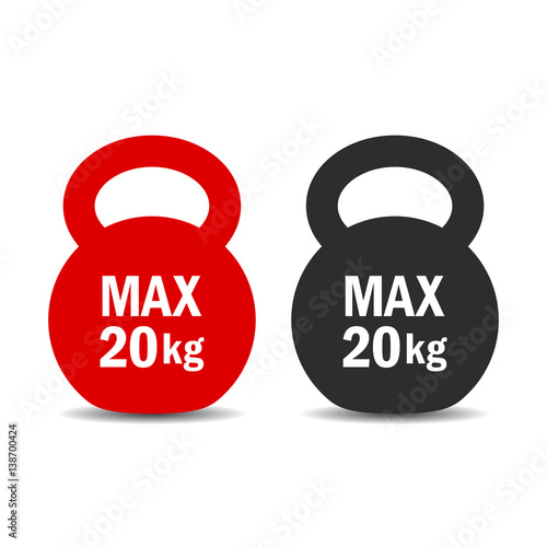 Maximum load weight vector icon