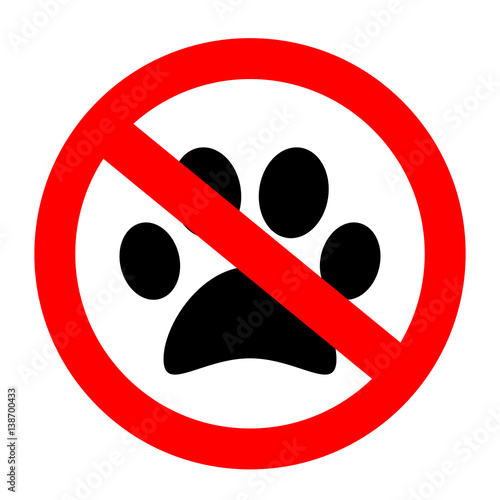 No pets allowed vector sign