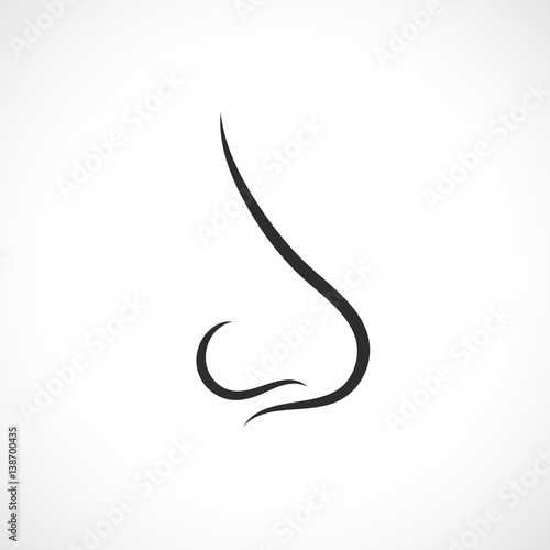 Nose line vector icon