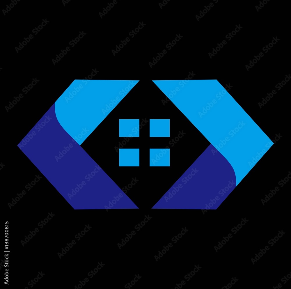 Obraz premium Abstract arrow logo design vector