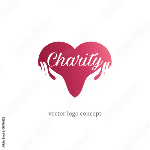 Logo for charity and care. Logo for the orphanage, baby care. 