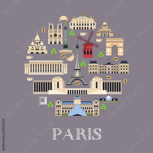 Vector illustration of the landmark in Paris.