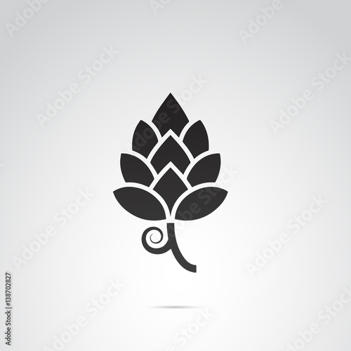 Hop vector icon. 