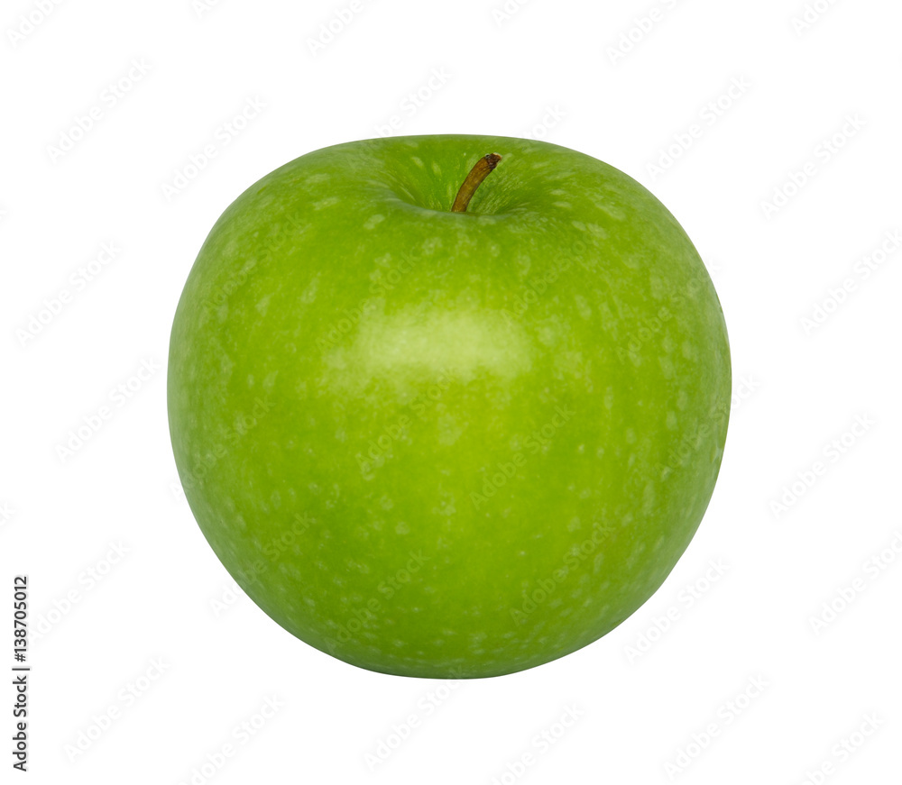 Green apple on white background Green apple on white background