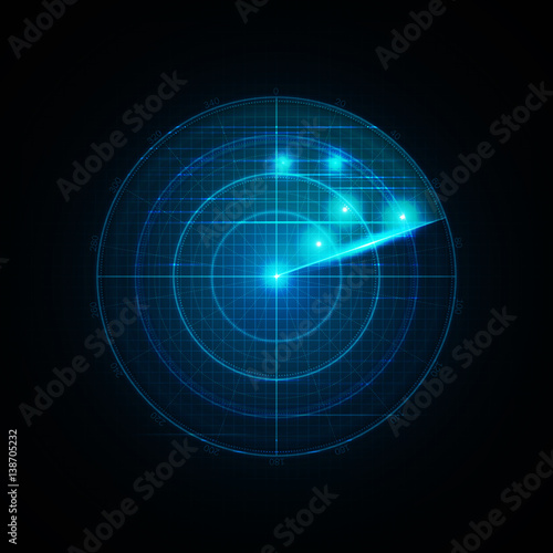 Realistic vector radar in searching 