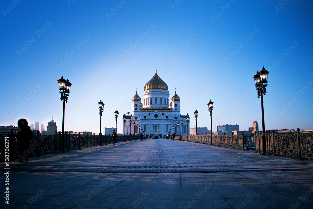 the Cathedral of Christ the Savior in Moscow