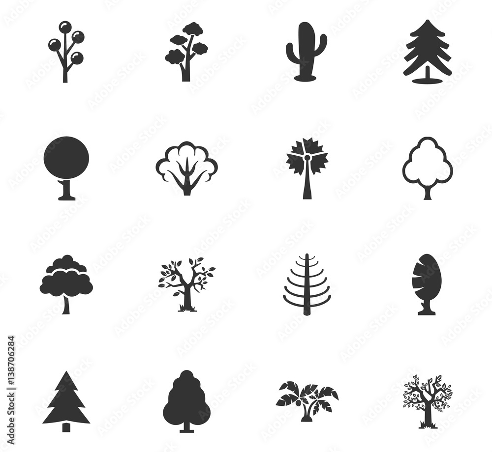 Tree icons set
