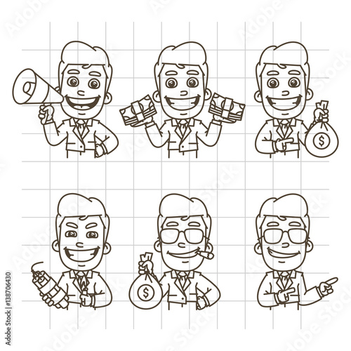 Businessman Sketch Doodle Part 7