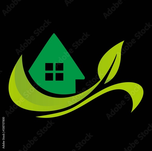 Green House Logo Design Template