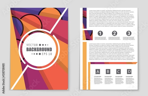 Abstract vector layout background set. For art template design, list, front page, mockup brochure theme style, banner, idea, cover, booklet, print, flyer, book, blank, card, ad, sign, sheet,, a4. © happyvector071