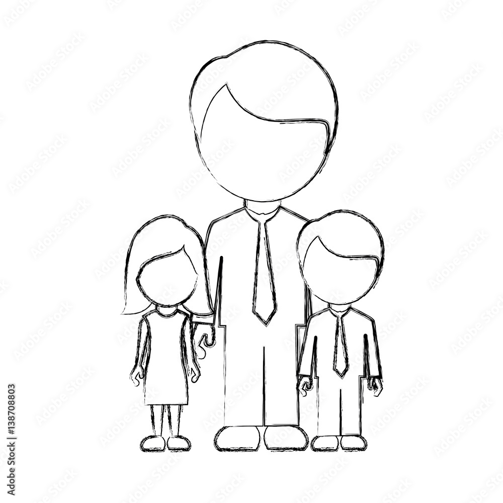 figure man with his children icon, vector illustraction design figure man with his children icon, vector illustraction design