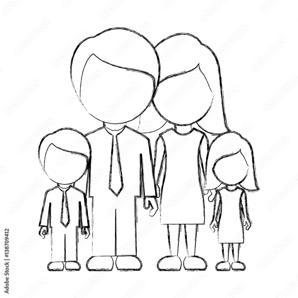 figure family with their children icon, vector illustraction design figure family with their children icon, vector illustraction design