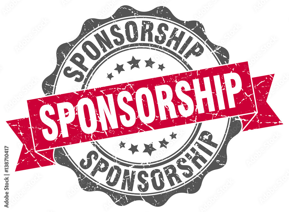 Fototapeta premium sponsorship stamp. sign. seal
