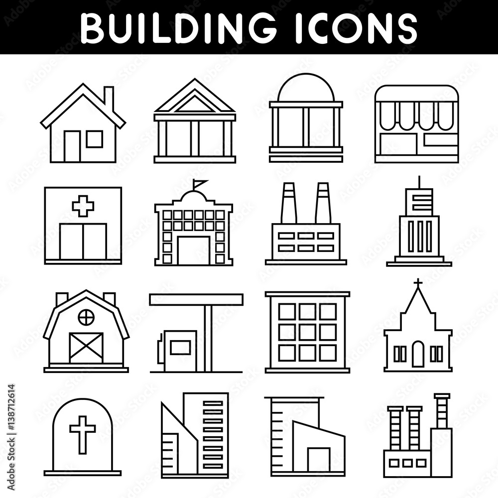 building icons building icons