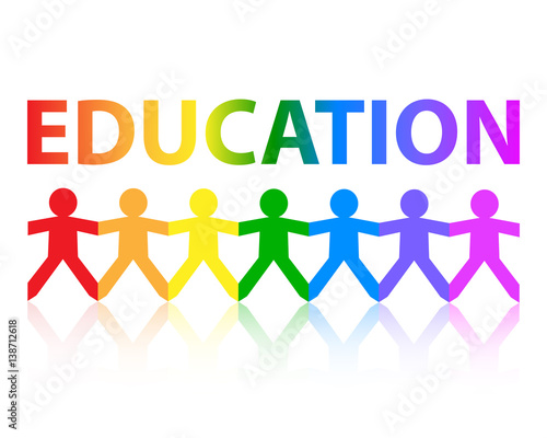 Education Paper People Rainbow