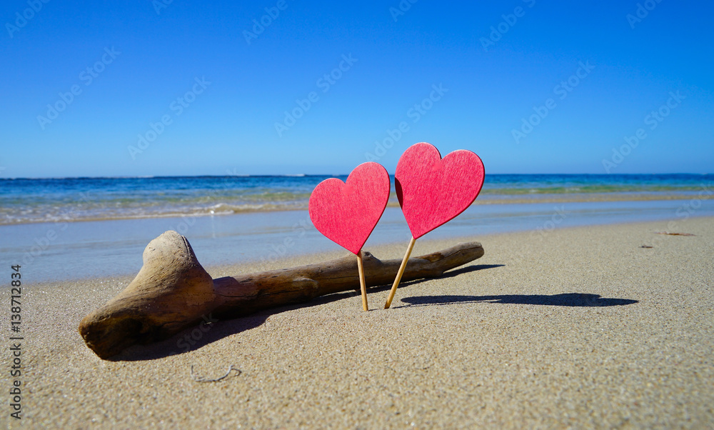deux coeurs a la plage deux coeurs a la plage