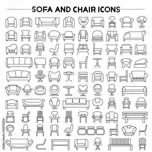 sofa and chair icons