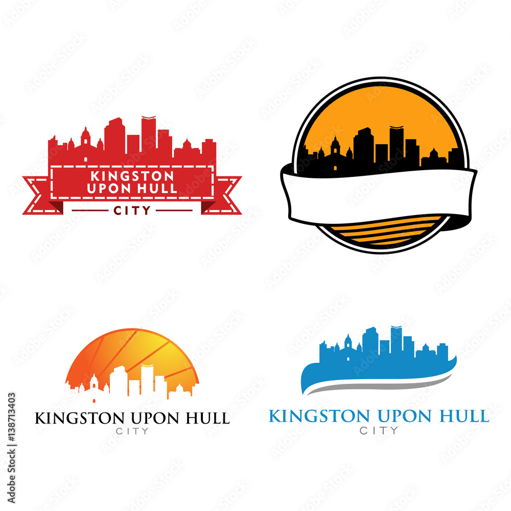 Kingston Upon Hull City Landscape Cityscape Skyline Logo