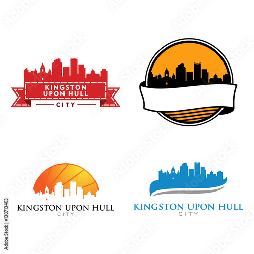 Kingston Upon Hull City Landscape Cityscape Skyline Logo