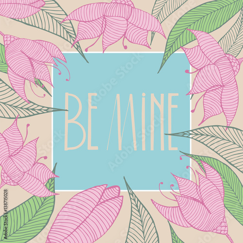 Be mine card.
