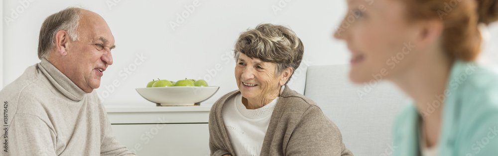 Talking in retirement home