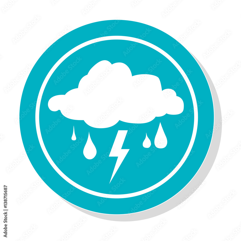 circular frame with silhouette rain storm weather icon vector illustration circular frame with silhouette rain storm weather icon vector illustration