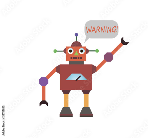 Robot and text WARNING!