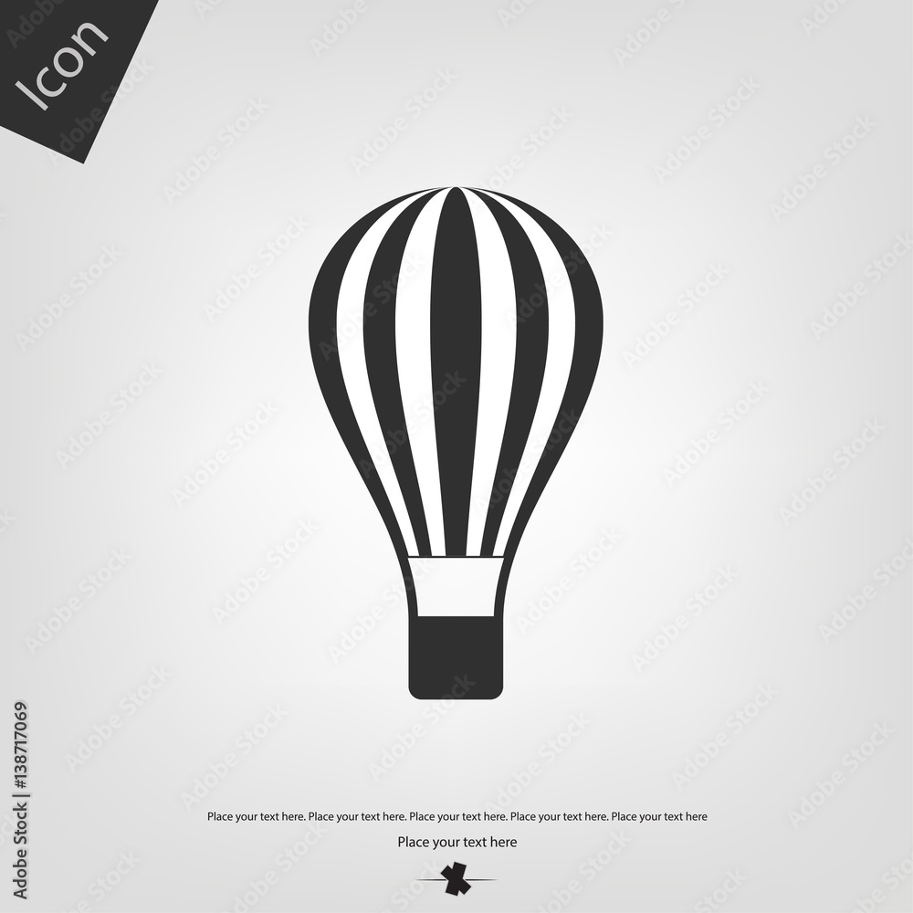 Naklejka premium Air balloon vector icon