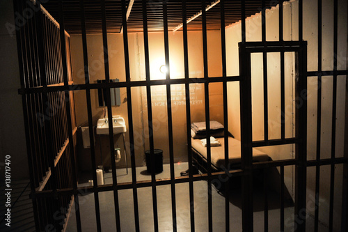 An old jail cell interior.